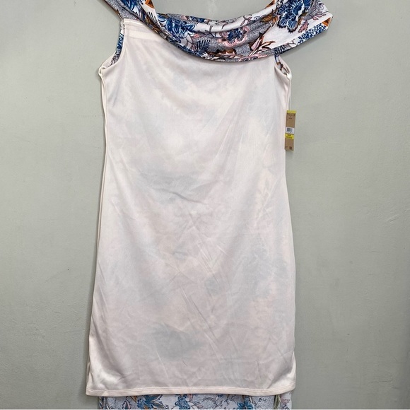 RACHEL Rachel Roy Off The Shoulder Strapless Midi Floral A-Line Dress Medium - Picture 9 of 16